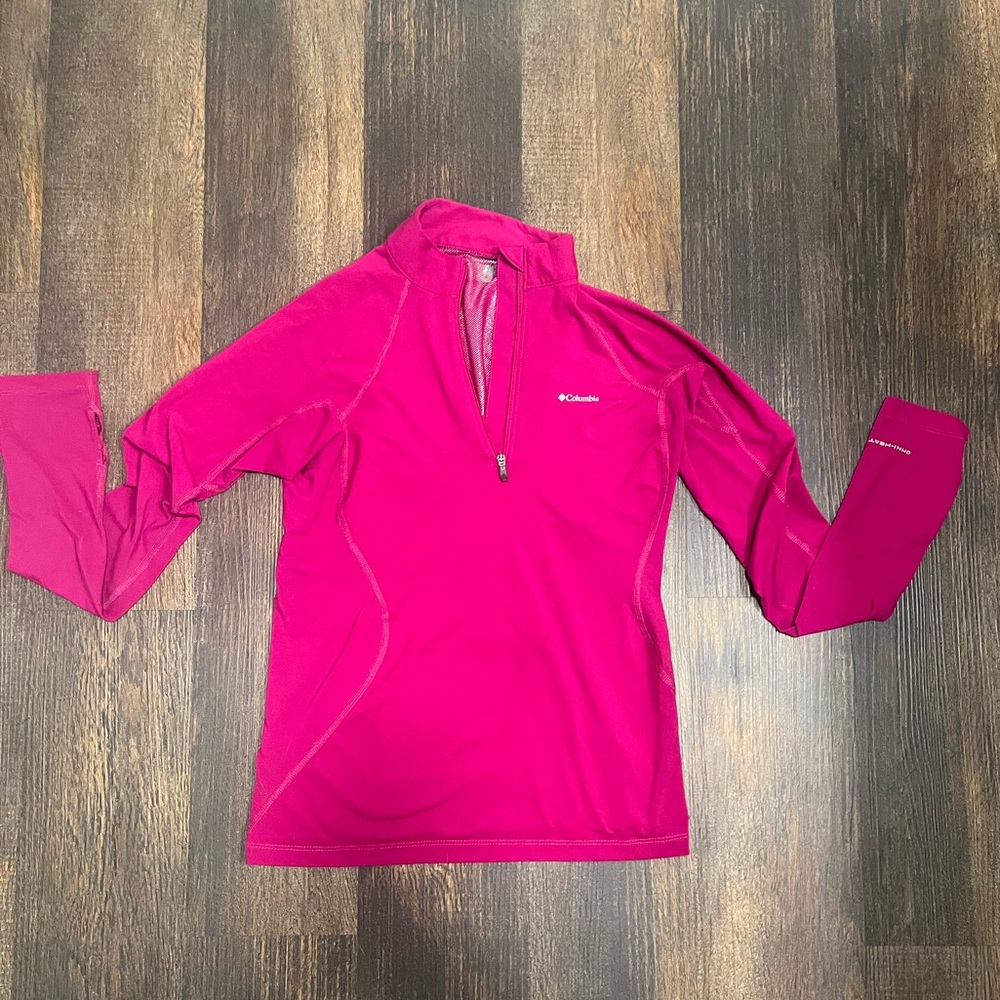 Women’s midweight stretch long sleeve half zip base layer shirt